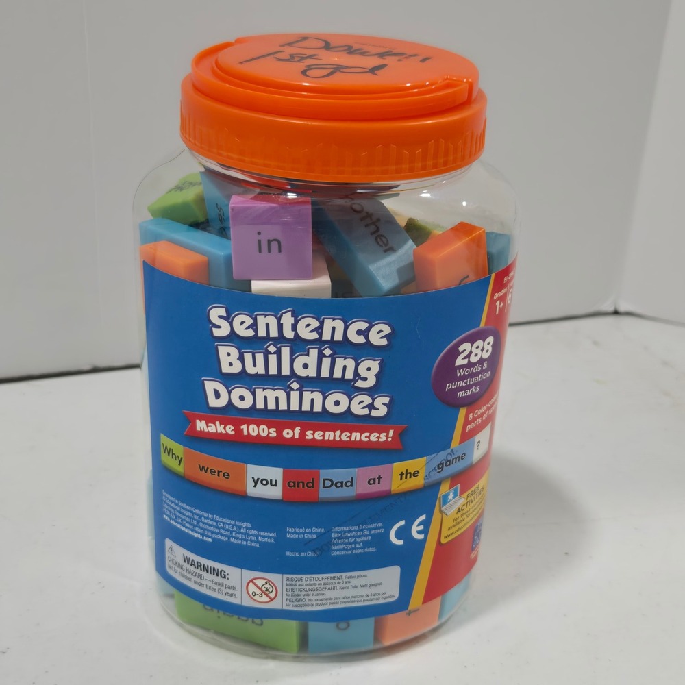 Educational Insights Sentence Building Dominoes 288 Words Punctuation EI-2929